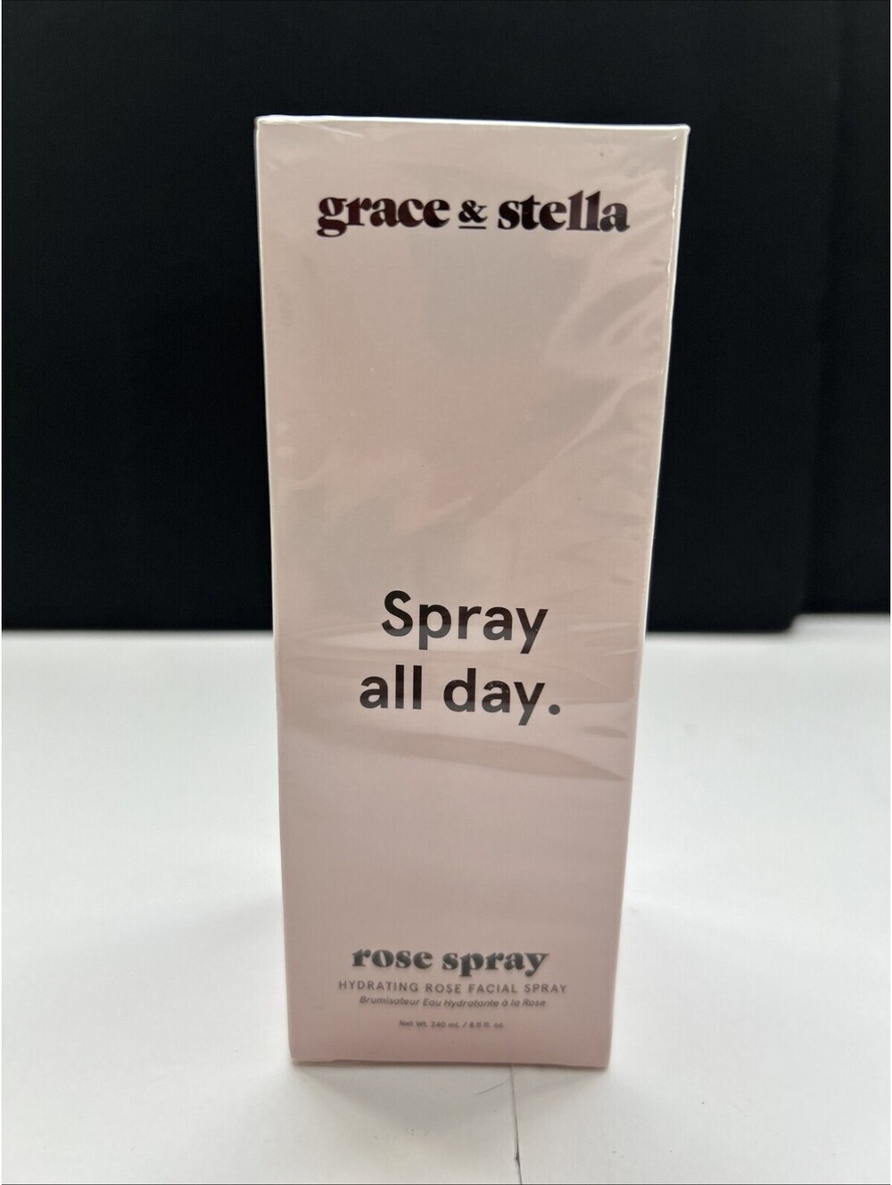 New Boxed Grace & Stella Spray All Day Hydrating Rose Facial Spray 240ml 8.11oz